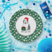 Weihnachten - Alte englische Schafhunde (Grau 1) N Pappteller (Party)