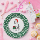 Weihnachten - Alte englische Schafhunde (Grau 1) N Pappteller (Party)