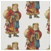 Weihnachten Alte Welt Weihnachtsmann Muster Stoff (Nahaufnahme)