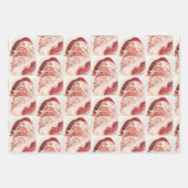 Weihnachten Alter Stil Vintager Weihnachtsmann Mus Geschenkpapier Set (Vorderseite 2)