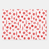 Weihnachten Alter Stil Vintages Muster Geschenkpapier Set (Vorderseite 3)