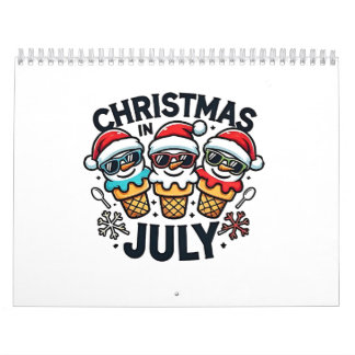 Weihnachten am 4. Juli Eiscreme USA Kalender