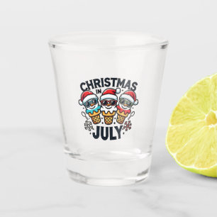 Weihnachten am 4. Juli Eiscreme USA Schnapsglas