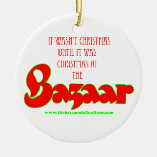 "Weihnachten am Basar" Verzierung Keramikornament