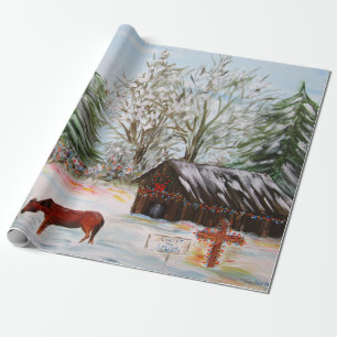 Weihnachten am Bauernhof Geschenkpapier