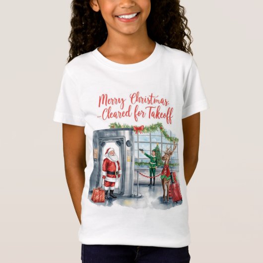 Weihnachten am Flughafen T-Shirt (Vorderseite)