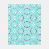 Weihnachten am Meer Flamingos Seashells Fleecedecke (Vorderseite)