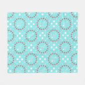 Weihnachten am Meer Flamingos Seashells Fleecedecke (Vorderseite (Horizontal))