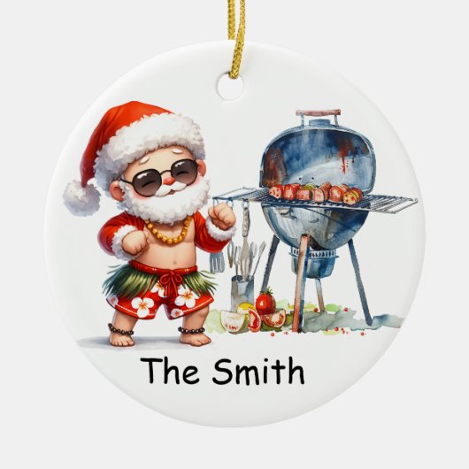 Weihnachten am Meer Keramik Ornament (Vorne)