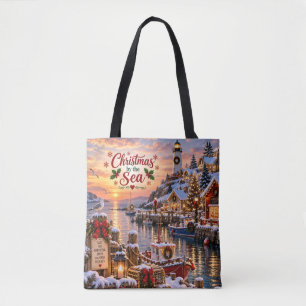 Weihnachten am Meer Strand-Tasche Tasche