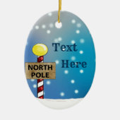 Weihnachten am Nordpol Keramik Ornament (Vorne)