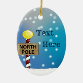 Weihnachten am Nordpol Keramik Ornament