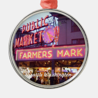 Weihnachten am Pike-Platz-Markt Seattle Ornament Aus Metall