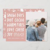 Weihnachten am Schnee Wunschliste Weihnachts-Fotok (Vorne/Hinten)