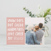 Weihnachten am Schnee Wunschliste Weihnachts-Fotok (Stehend Vorderseite)