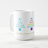 Weihnachten am Sea Starfish Trees Sprichwort Kaffeetasse (Vorderseite Links)