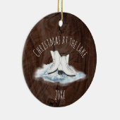 Weihnachten am See Keramik Ornament (Rechts)