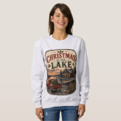 Weihnachten am See Vintage Sweatshirt (Vorne ganz)