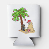 Weihnachten am Strand Dosenkühler (Rückseite)