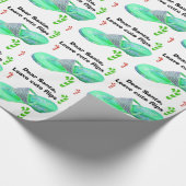 Weihnachten am Strand drehen Reinfall-Sandelholze Geschenkpapier (Ecke)