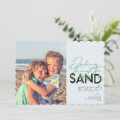 Weihnachten am Strand durch das Sand-Foto (Stehend Vorderseite)