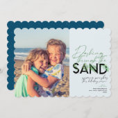 Weihnachten am Strand durch das Sand-Foto (Vorne/Hinten)