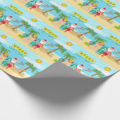 Weihnachten am Strand Geschenkpapier (Ecke)