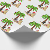 Weihnachten am Strand Geschenkpapier (Ecke)