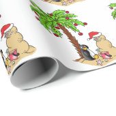 Weihnachten am Strand Geschenkpapier (Rolleneckpunkt)