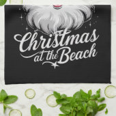 Weihnachten am Strand Hawaiian Sommerurlaub Geschirrtuch (Gefaltet)