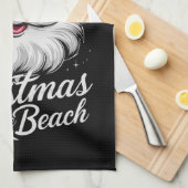 Weihnachten am Strand Hawaiian Sommerurlaub Geschirrtuch (Viertel Falte)