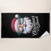 Weihnachten am Strand Hawaiian Sommerurlaub Strandtuch (Vorderseite)