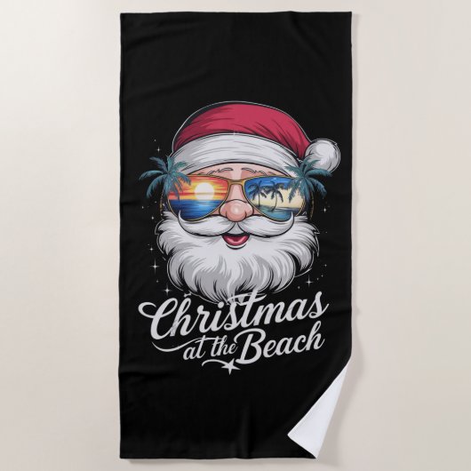 Weihnachten am Strand Hawaiian Sommerurlaub Strandtuch (Vorderseite)