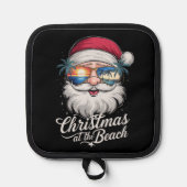 Weihnachten am Strand Hawaiian Sommerurlaub Topflappen (Vorderseite)