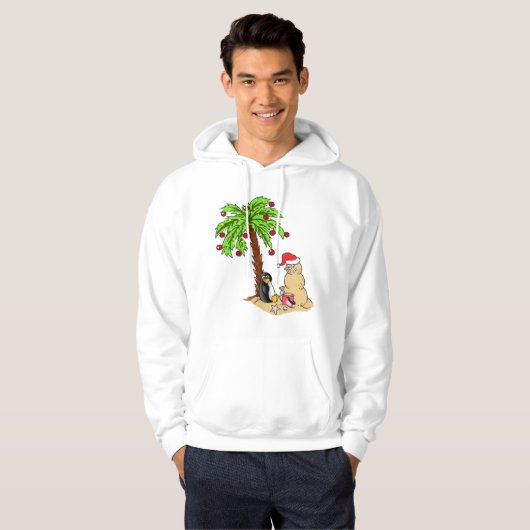 Weihnachten am Strand Hoodie (Vorne ganz)