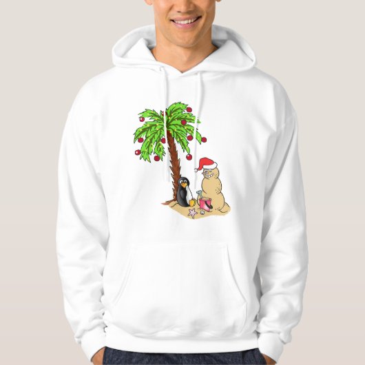Weihnachten am Strand Hoodie (Vorderseite)