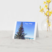 Weihnachten am Strand Karte (Gelbe Blume)