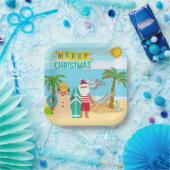 Weihnachten am Strand Pappteller (Party)