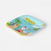 Weihnachten am Strand Pappteller (Gewinkelt)