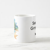 Weihnachten am Strand Personalisierter Becher Kaffeetasse (Mittel)