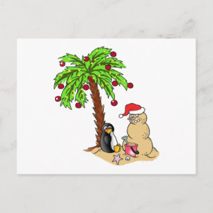 Weihnachten am Strand Postkarte