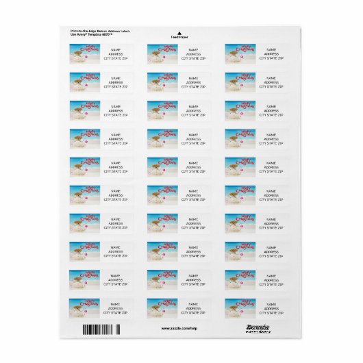 **WEIHNACHTEN AM STRAND** RÜCKSENDEADRESSE (Vorne)