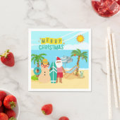 Weihnachten am Strand Serviette (Beispiel)