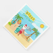 Weihnachten am Strand Serviette (Ecke)