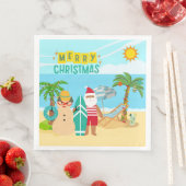 Weihnachten am Strand Serviette (Beispiel)