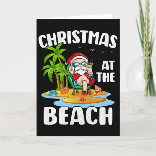 Weihnachten am Strand Sommer Santa Weihnachten im Karte