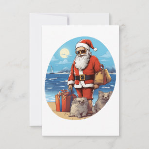 Weihnachten am Strand Sommerferien Weihnachten Dankeskarte