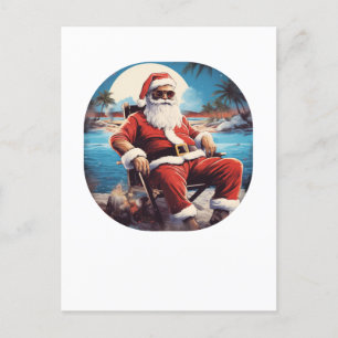 Weihnachten am Strand Sommerferien Weihnachten Postkarte