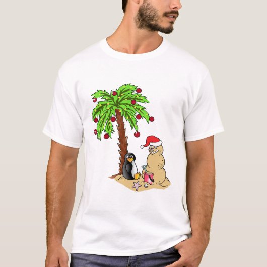 Weihnachten am Strand T-Shirt (Vorderseite)