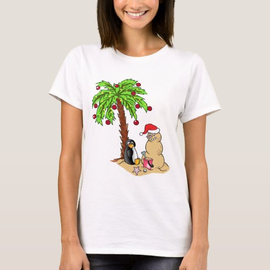 Weihnachten am Strand T-Shirt (Vorderseite)